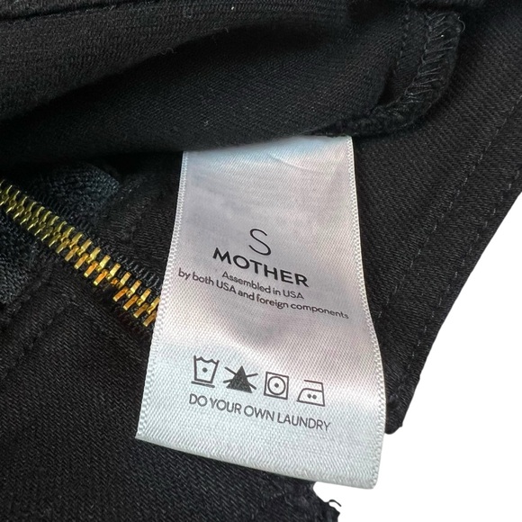 MOTHER Never Falter Halter Top Fresh as a Daisy Black Denim - Picture 9 of 12